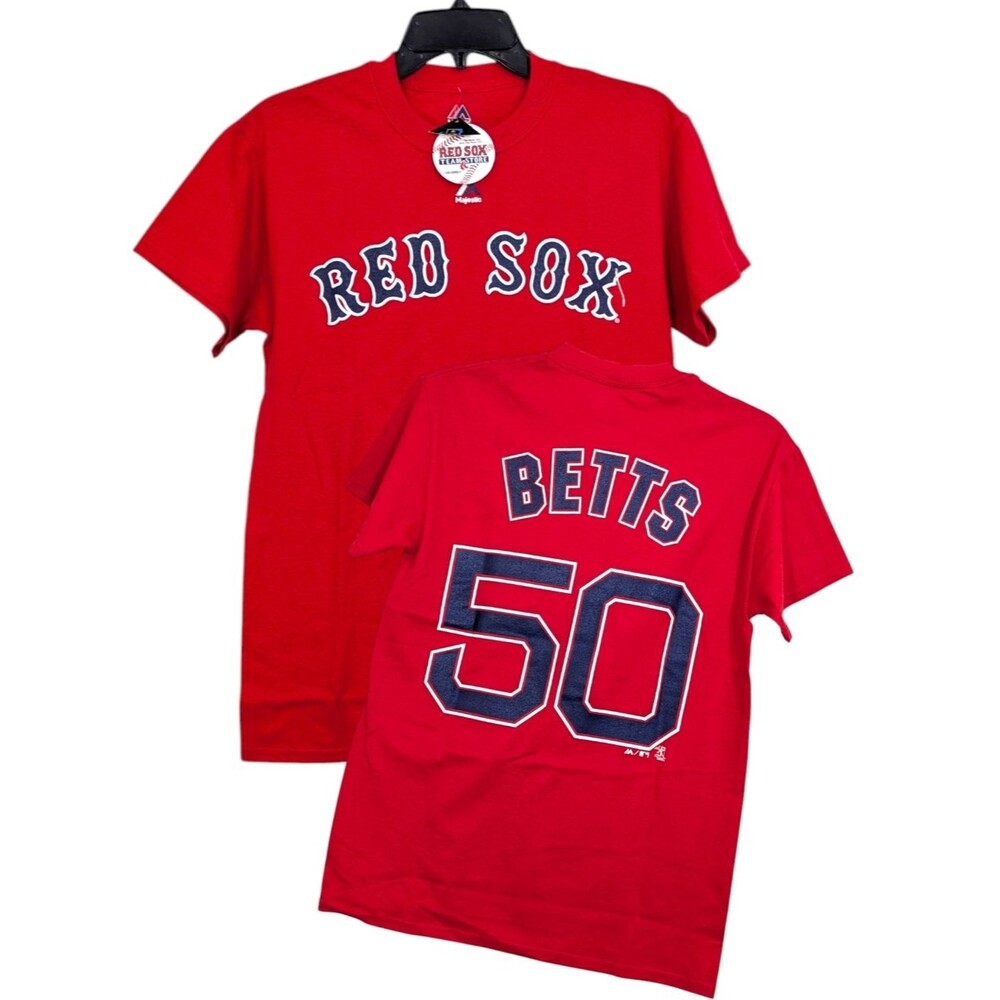 NEW Red Sox #50 Mookie Betts T-Shirt - Size Small Mens S Unisex 50 Baseball NWT